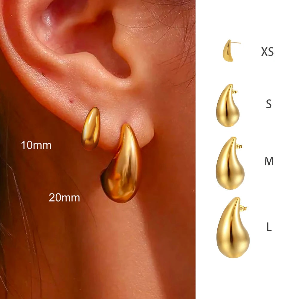 Vintage Chunky Water Drop Earrings