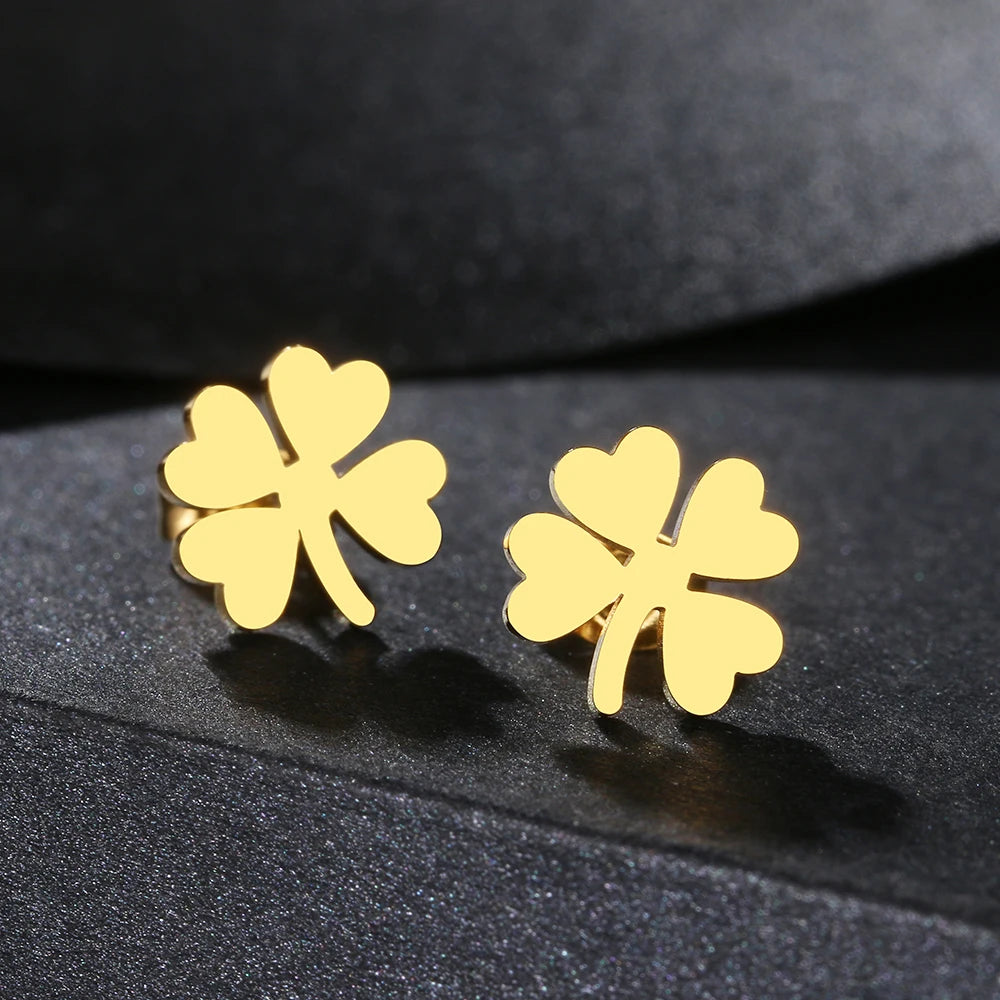 Lucky Clover Stud Earrings