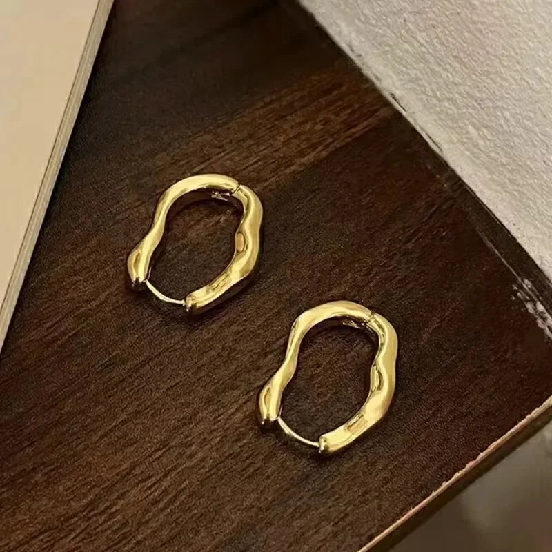 Korean Round Hoop Earrings