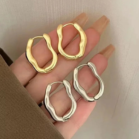 Korean Round Hoop Earrings