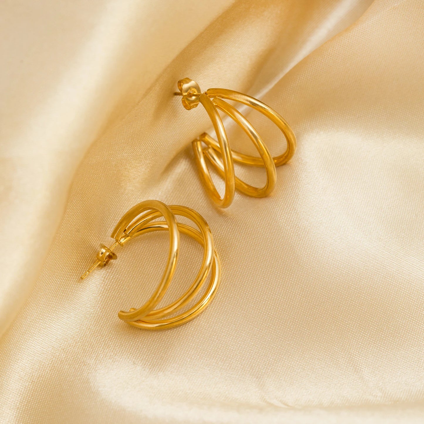 Triple Circle Hoop Earrings