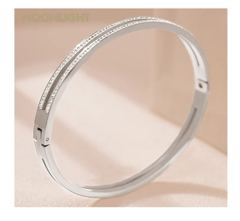 Cubic Zirconia Cuff Bangles