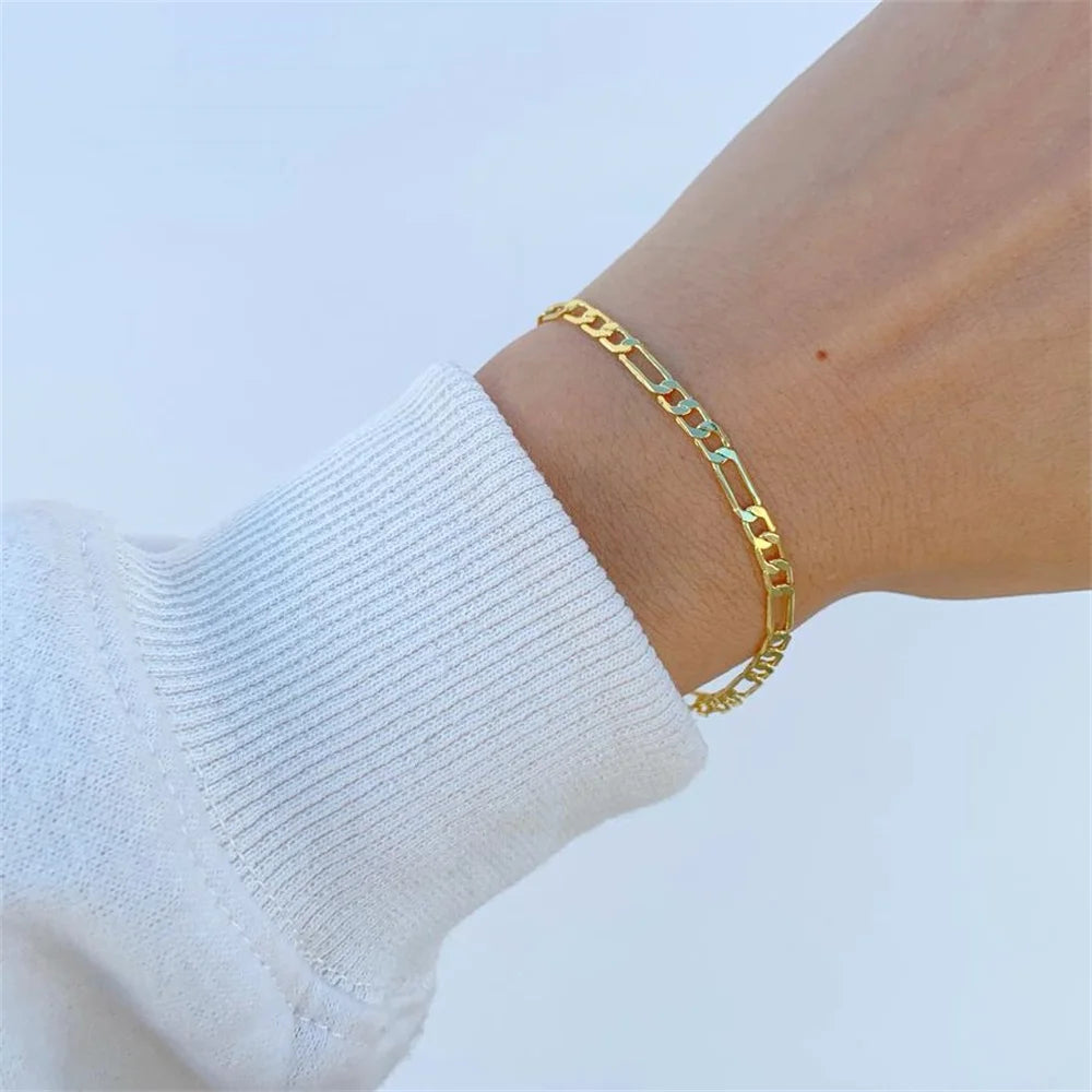 Gold Twist Cuban Chain Bracelet